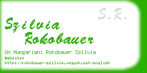szilvia rokobauer business card